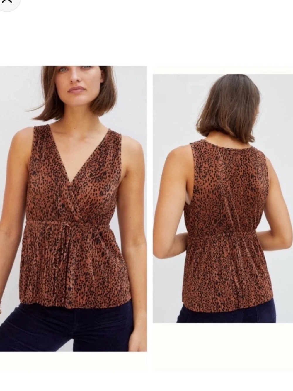 Anthropologie Alexane Leopard Babydoll Top NWT